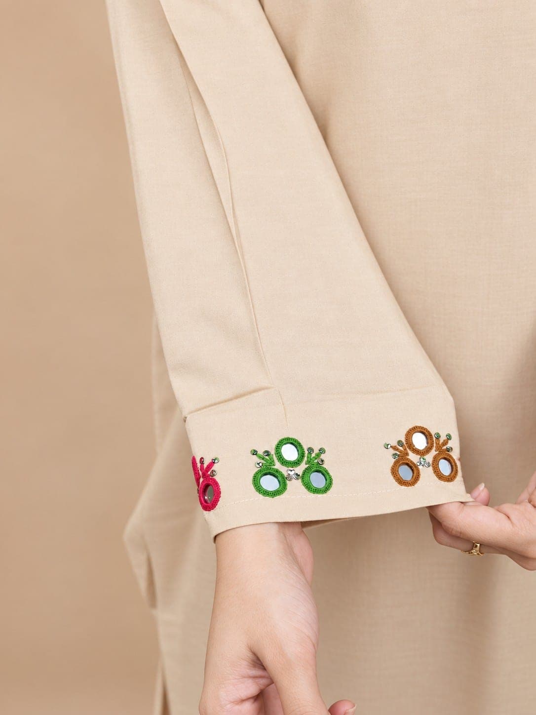 Camel Embroidered Two-Piece Suit, detail 8 of 8