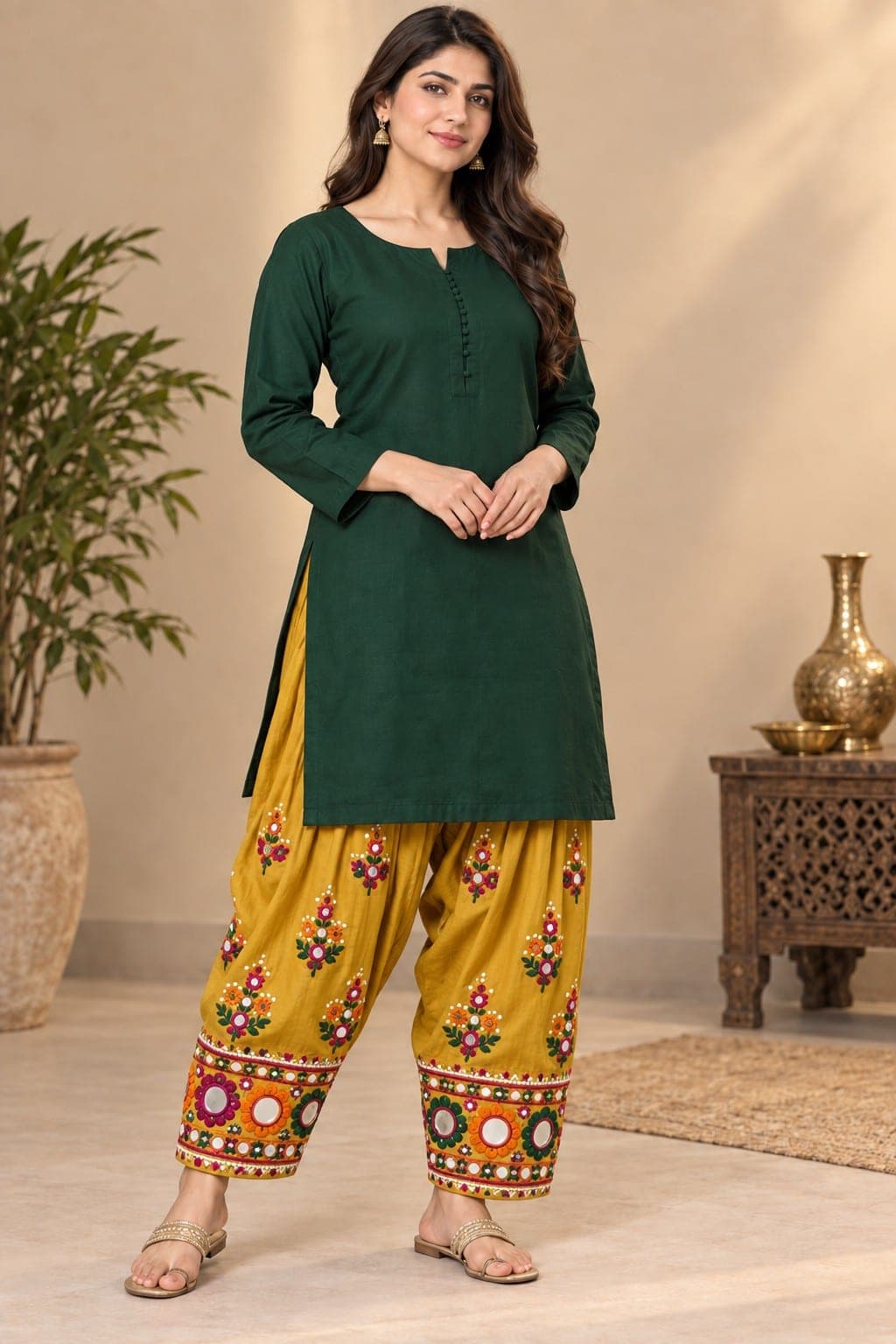 Embroidered Shalwar, detail 3 of 8