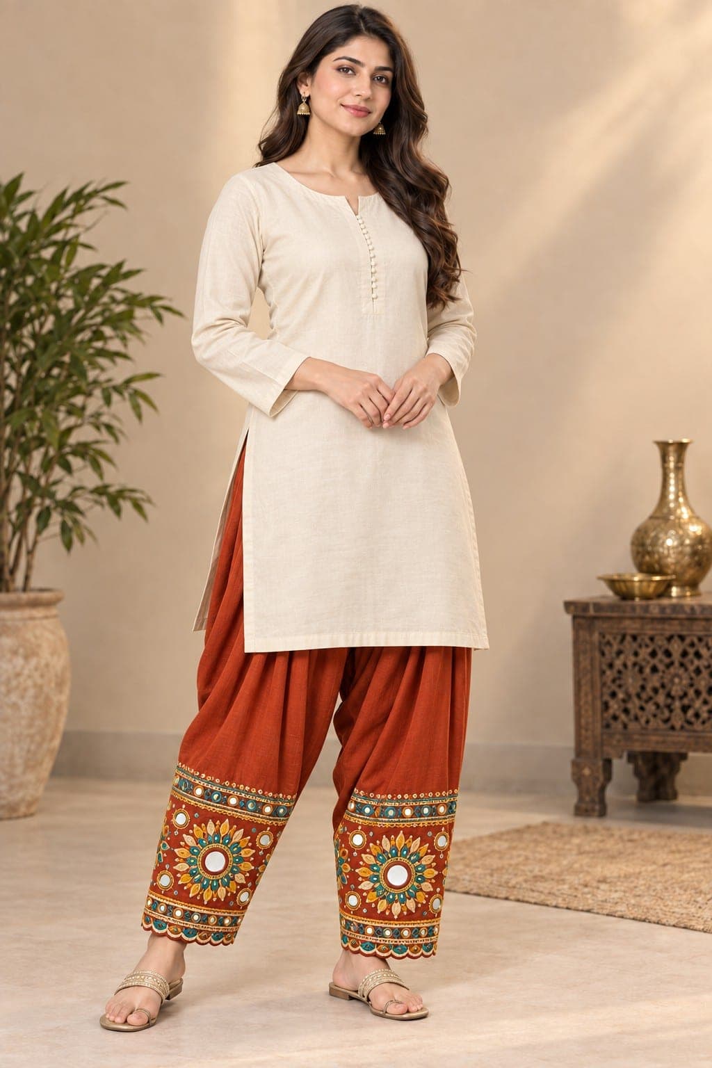 Embroidered Shalwar, detail 7 of 8