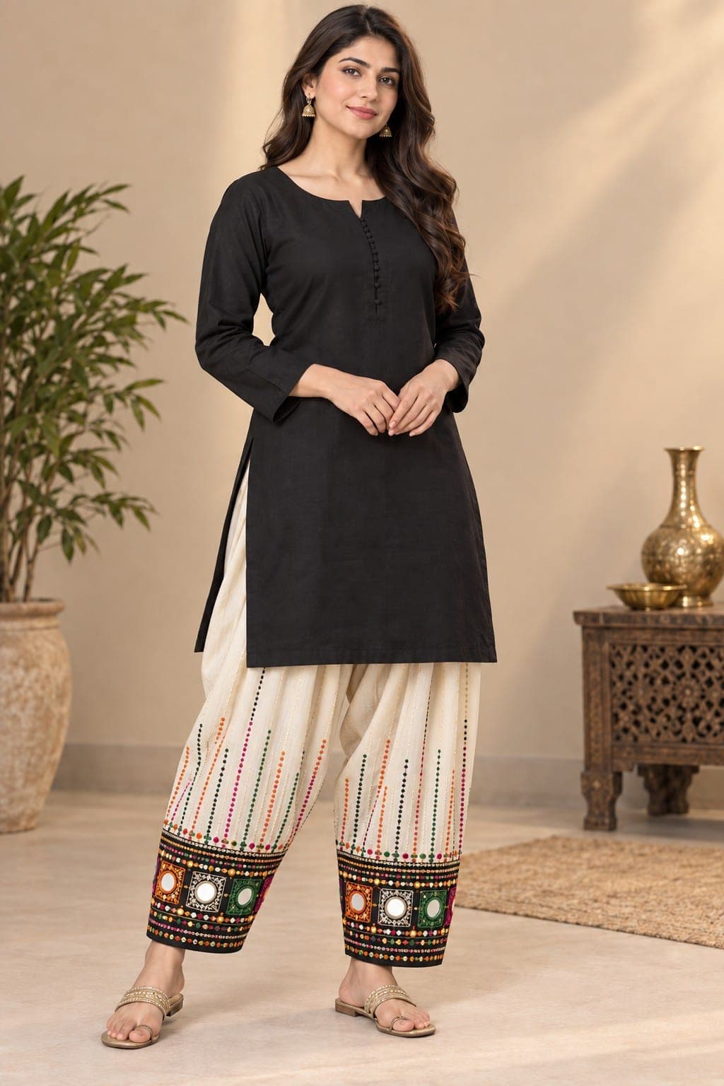 Embroidered Shalwar, detail 2 of 8