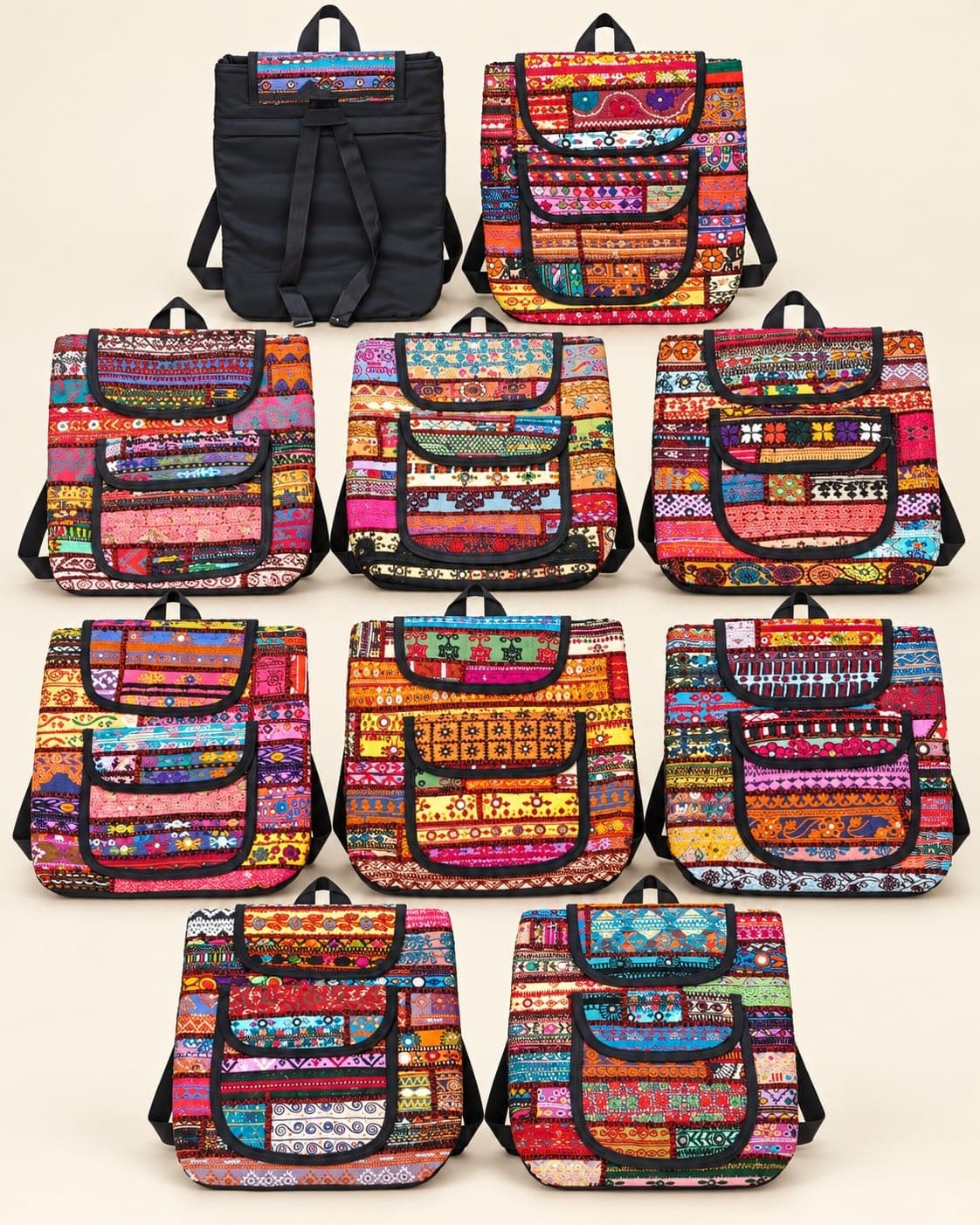Multicolor Patchwork-Style LAPTOP BAG for Women