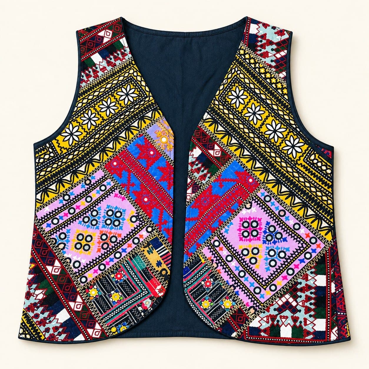 waistcoat shesha work, detail 2 of 2