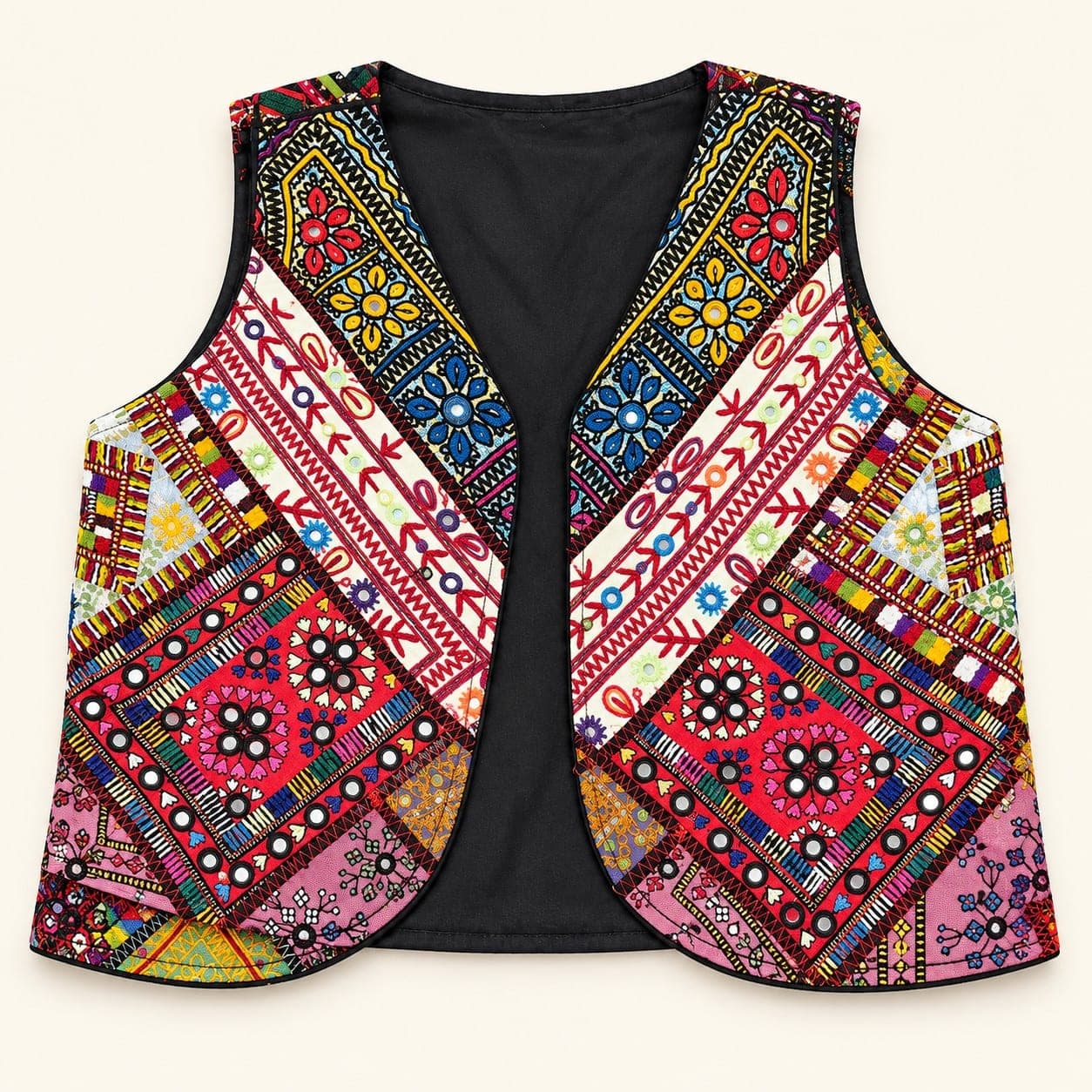 waistcoat shesha work, detail 1 of 2