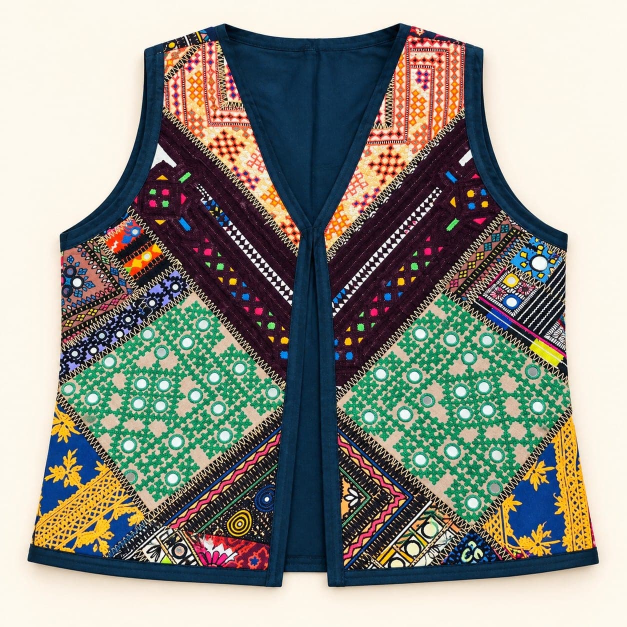 waistcoat Shesha work dhaga, detail 3 of 3